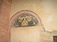 Gourdon, Eglise romane Notre-Dame de l'Assomption, peinture murale (01)